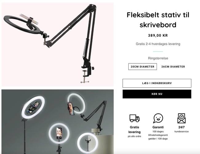 Ringlyset.dk - Webshop med ring lys