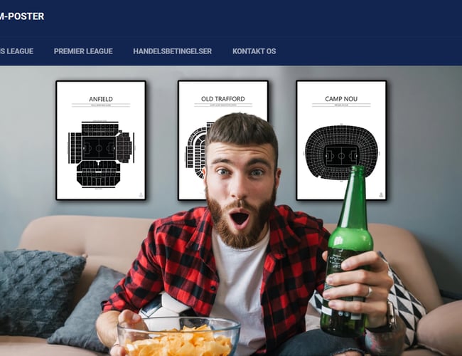 STADIUM-POSTER.DK - Projektet er et start-up projekt, og webshoppen er netop lige bygget færdig.