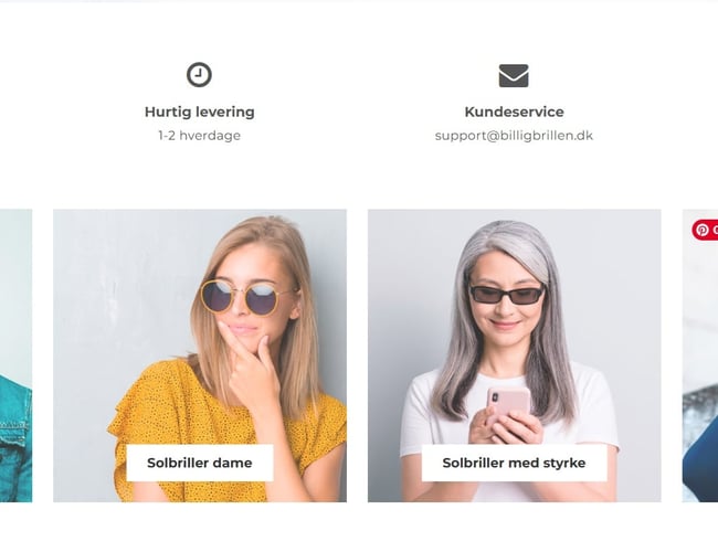 Billigbrillen.dk - flot, nem og brugervenlig webshop!