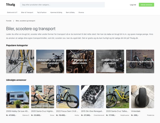 Tilsalg.dk - Secondhand markedsplads med værdifuldt domænenavn til salg