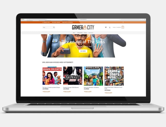 Gamercity.dk - Fuld automatiseret webshop med salg af CDkeys - Omsat for 63.000 kr. 