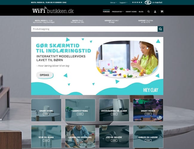 5 årig niche-webshop med Smart Home produkter og tilknytning til lagerhotel