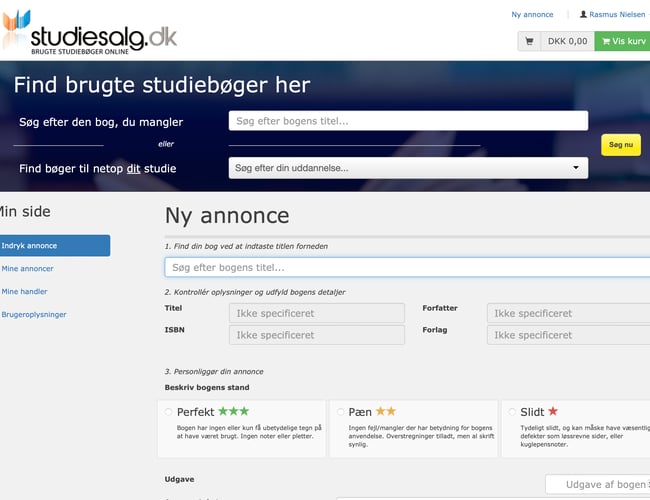 Veletableret markedsplads for brugte studiebøger siden 2012