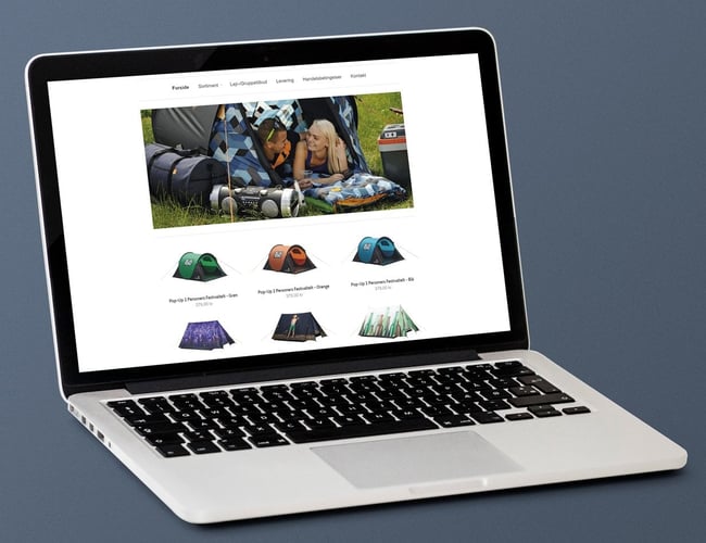 DANSK FESTIVAL-WEBSHOP m. salg af dansk festivaludstyr (B2C) + 1.284 (67 %) Organiske Brugere