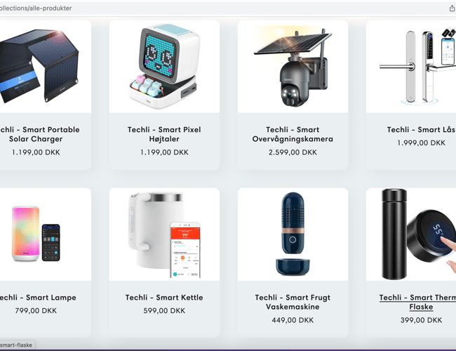 Unik webshop med salg af elektroniske gadgets og elektronisk tilbehør