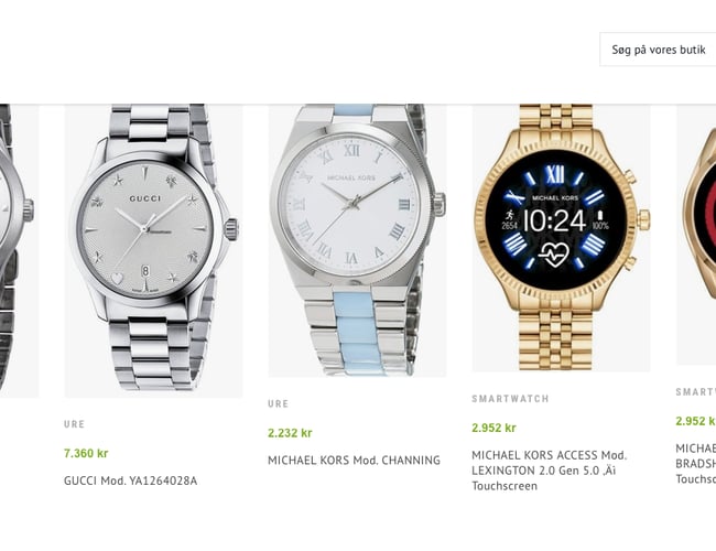 Færdig opsat Ur shop med dropshipping 
