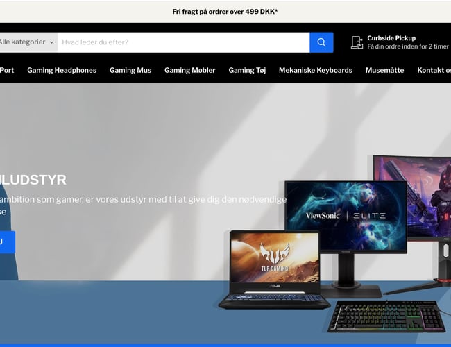 Webshop med pro- kvalitetsgamerudstyr til alle gamere