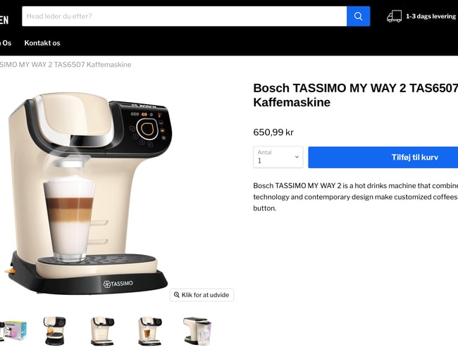 Webshop med salg af alle tiders kaffeprodukter - START 2022 MED EN HELT NY WEBSHOP!