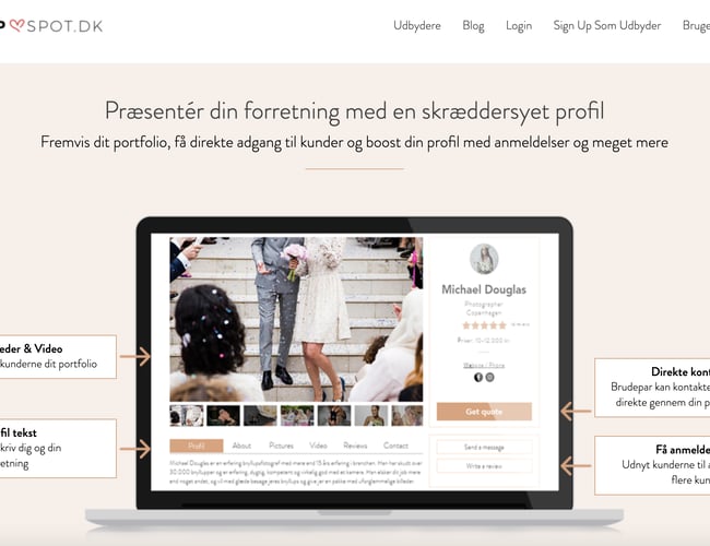 Markedsplads for Bryllups Leverandører og Brudepar