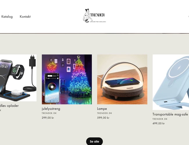 Dropshipping webshop med salg af trend produkter - 2-4 dages levering til kunden