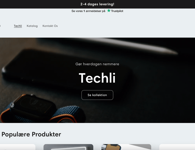 Unik webshop med salg af elektroniske gadgets og elektronisk tilbehør