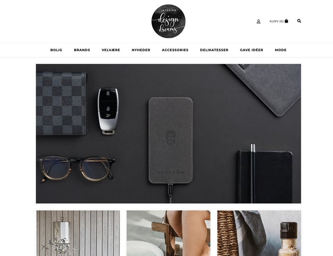 Livsstils webshop med interiør, delikatesser, velvære og mode 