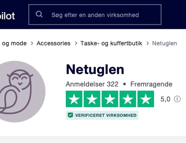 Netuglen.com - Webshop med fuldt opdateret og brugervenlig profil - Omsætning 2021: 570.000 kr. - Overskud: 80.000 kr.