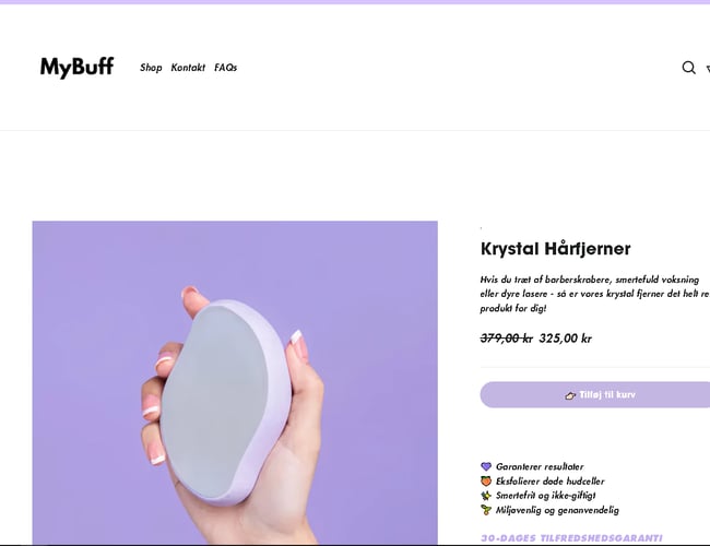 Beauty webshop | Omsat for 2000 kr. | Stort potentiale