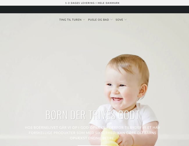 Dropshipping butik med salg af baby-børne udstyr