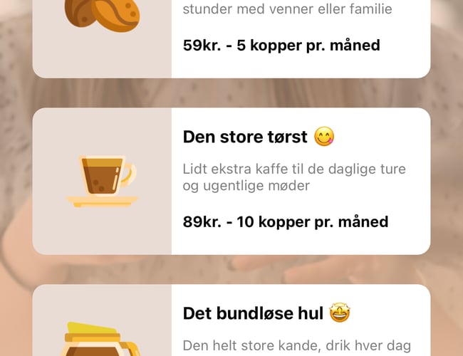 Sælger kaffeabonnement virksomhed - 30+ Samarbejdspartnere (caféer) - App til AppStore/Google play