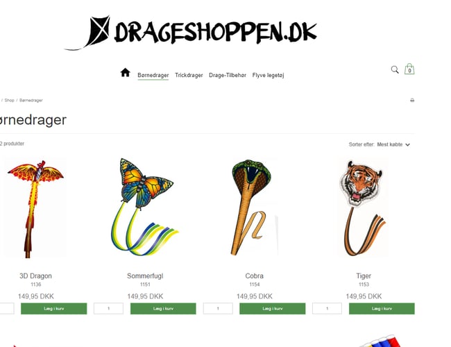 3 år gammel webshop med stigende omsætning