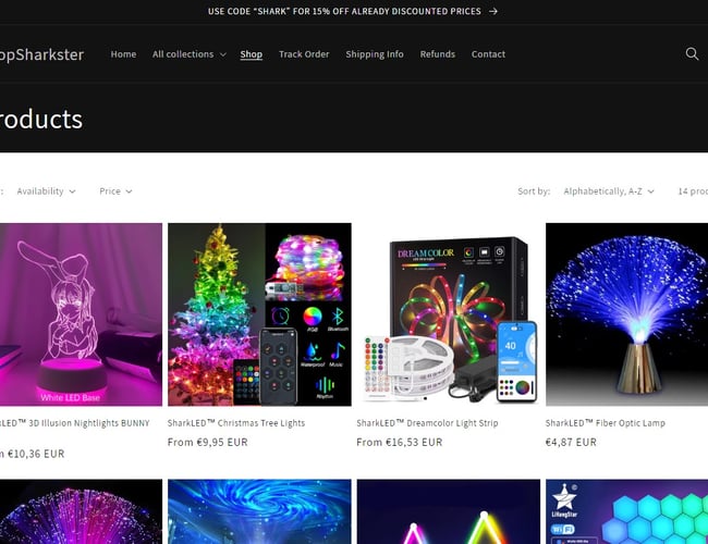 Køreklar dropshipping webshop med godt domæne-navn og super produkter