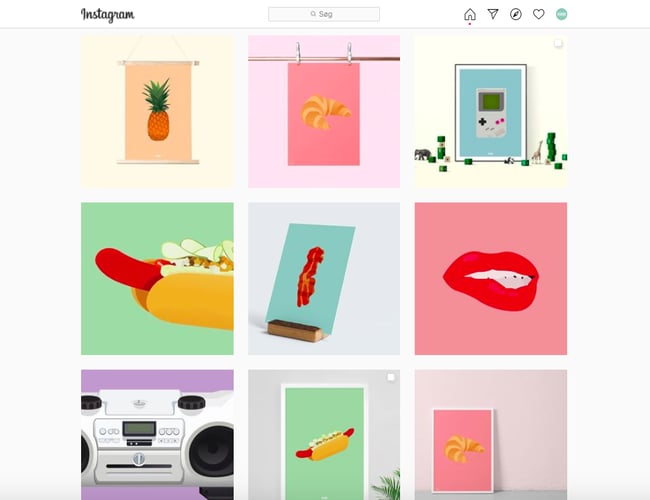 Postar.dk - Plakat koncept til salg med tilhørende sociale medier og webshop.