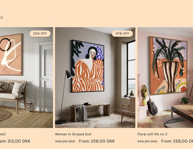 Sælg lærredstryk on demand - Artikazo.com