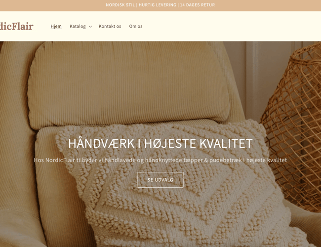 Dropshipping butik med salg af tæpper & pudebetræk