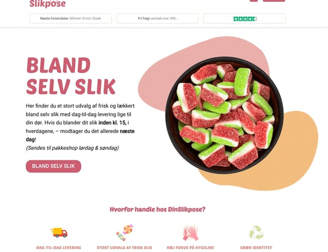 Partner eller evt salg søges til Online Bland Selv Slik forretning