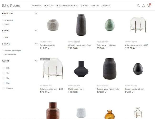 livingdreams.dk - Bolig og livstils webshop med velkendte mærker og +100.000 omsætning i 2019