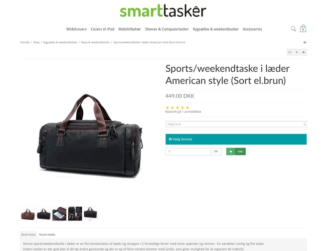 1 webshop 2 salgskanaler - Smartchoice.dk og Smarttasker.dk med salg af mobiltilbehør og tasker