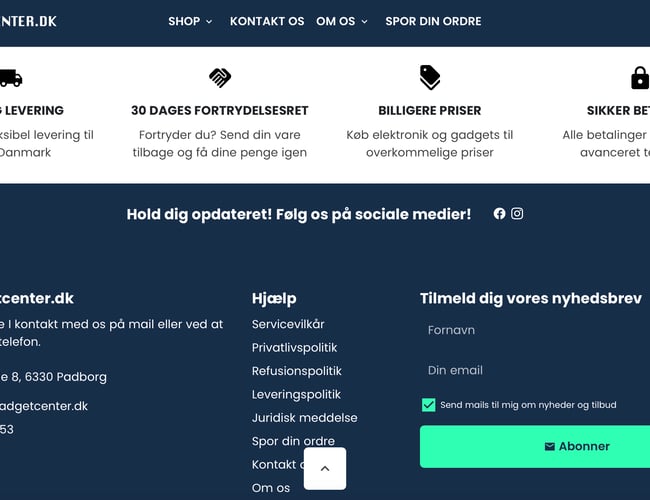 Gadgetcenter.dk - Dropshipping webshop med + 1000 produkter