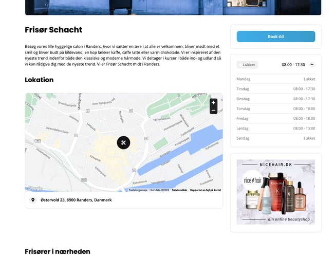 Klipp.dk - Frisør website index - sælges