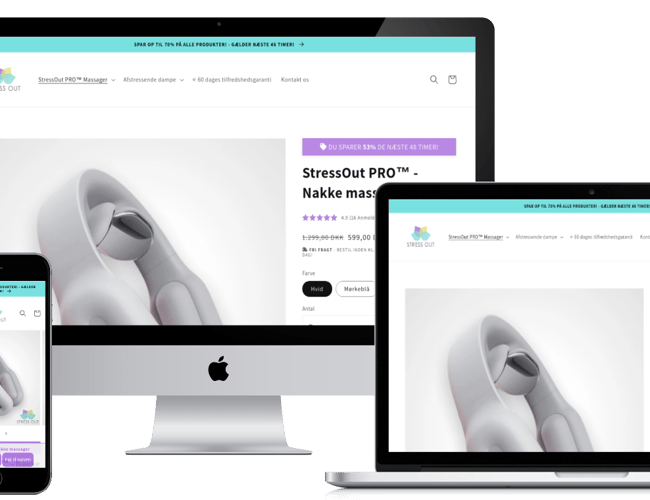 Køreklar dropshipping webshop med afstressede produkter.