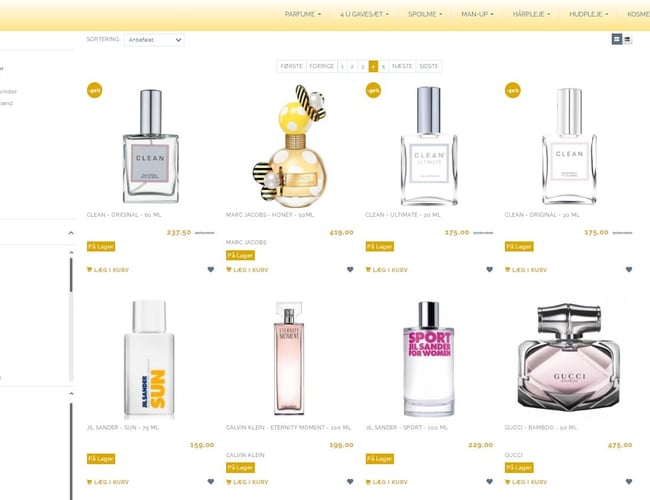 Parfume Webshop med godt navn og stort potentitale Sælges