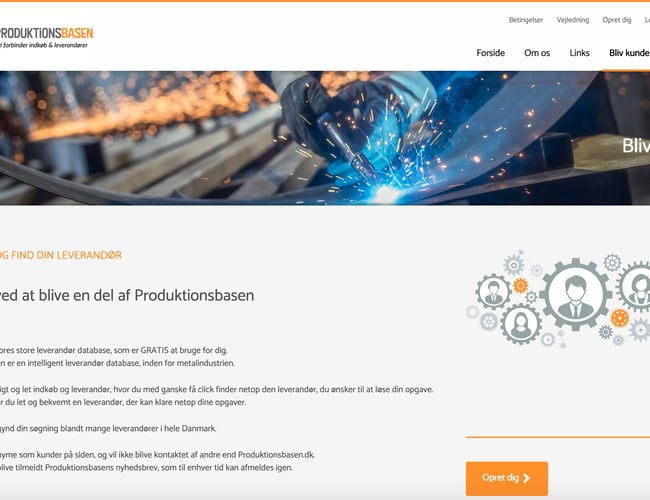 Portal for indkøb til industrien til salg