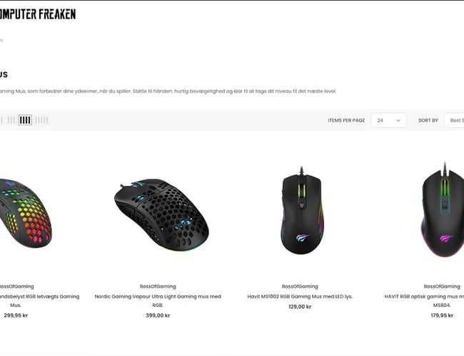 Køreklar dropshipping Webshop med salg af gaming udstyr 