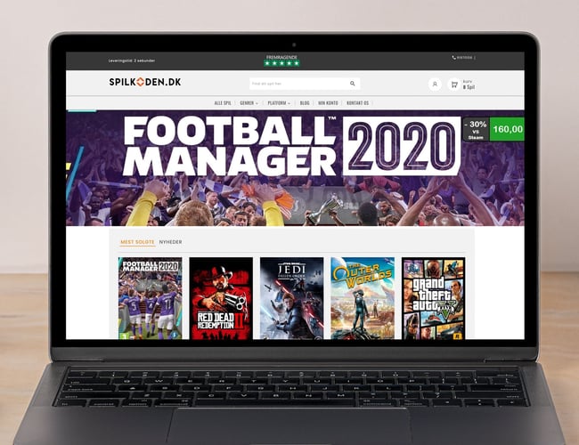 Webshop med salg af digitale spilkoder sælges - Allerede kunder og god rating