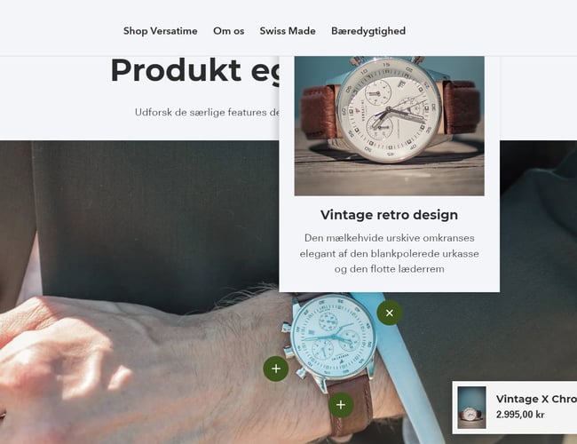 Salg af versatime.dk (Swiss Made private label ure)