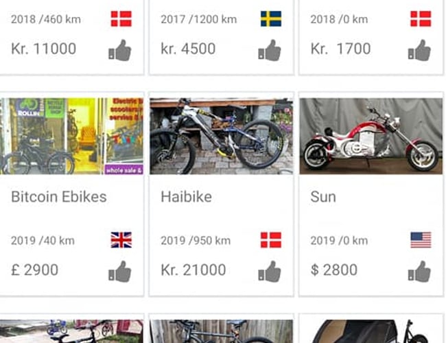 Markedsplads App til elcykler - vær med i et voksende marked.