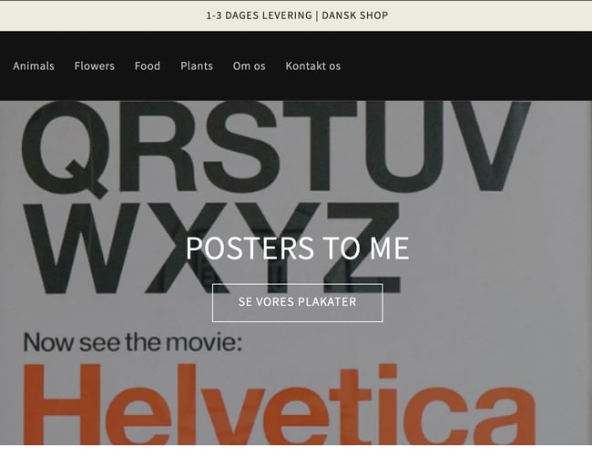 Dropshipping shop med salg af plakater