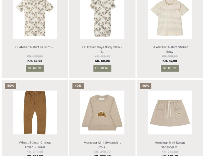 ReloveKids Børnetøjs webshop til salg 