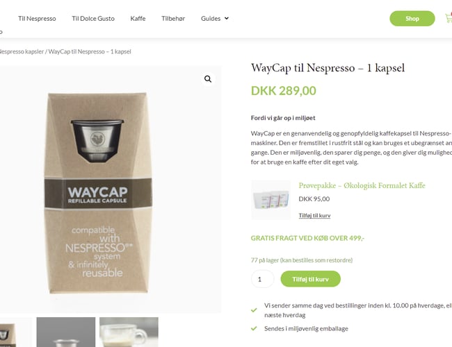 Respresso: Webshop med genanvendelige kaffekapsler