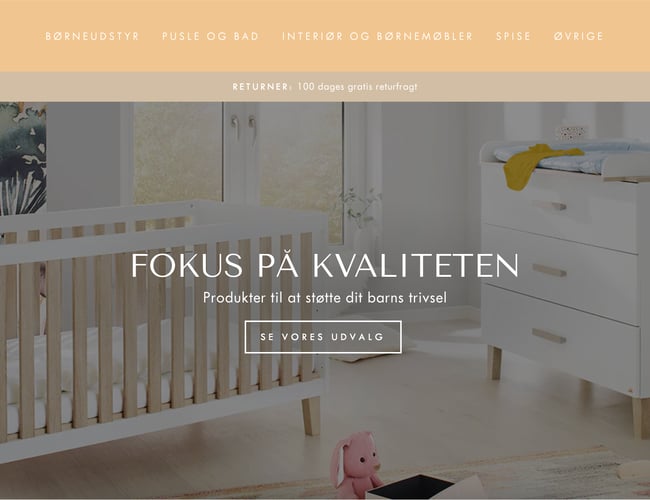 Dropshipping butik med salg af kvalitetsbaby-børne udstyr