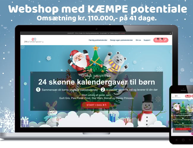Niche webshop m. omsætning på 110.000 kr. på blot 41 dage. 