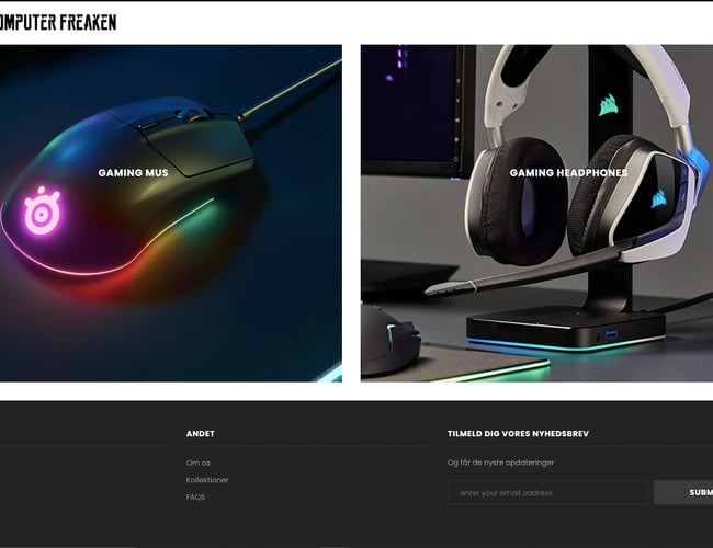 Køreklar dropshipping Webshop med salg af gaming udstyr 