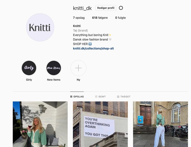 Knitti.dk / Aktiv modetøjsforretning med varelager (100 stk.) / Stort potentiale
