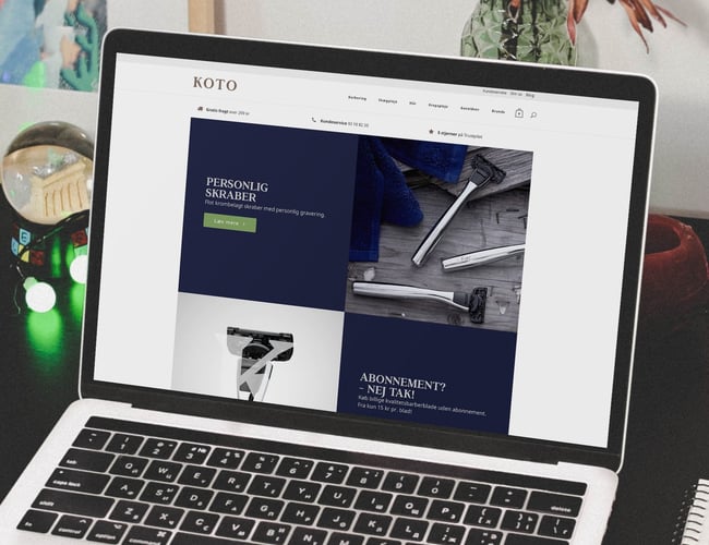 Webshop med barberblade og plejeprodukter til mænd - Betal kun for varelageret! - med omsætning til B2B og B2C