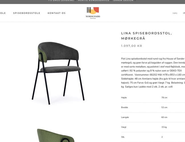 NORDICHAIRS.DK - Dropshipping af designer stole med dansk leverendør!