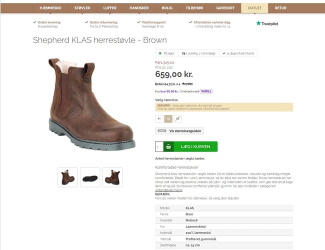 Salg af premium domæne og tilhørende webshop til salg af uldprodukter med 4,8* Trustpilot score