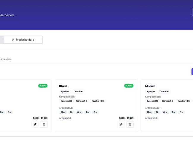 WeMoove - Ny SaaS til flyttebranchen med indbygget bookingsystem, samt medarbejder- og flådehåndtering. Skræddersyede flyttetilbud på få sekunder med hjælpe fra AI. 400 udviklingstimer brugt.
