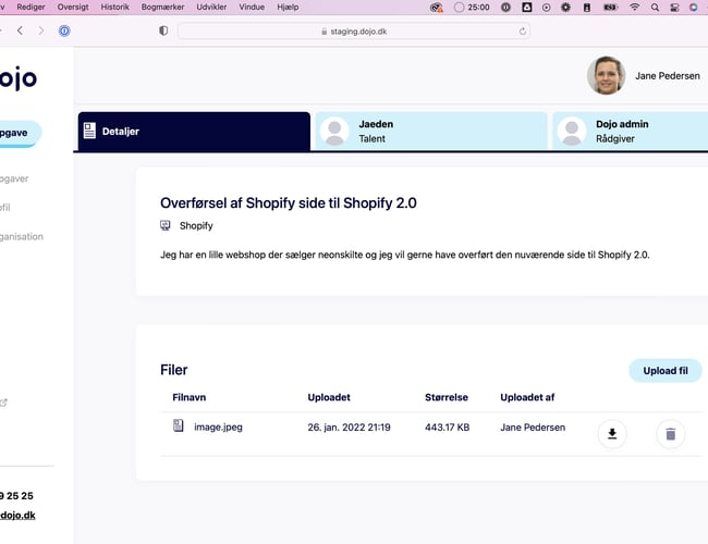 Etableret markedsplads til løsning af digitale opgaver gennem netværk af screenede digitale talenter
