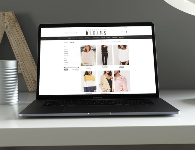 Webshop med salg af modetøj til kvinder - Omsætning: 44.000kr. - Wordpress